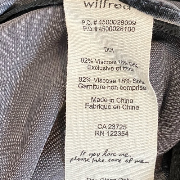 Wilfred Velvet Open Front Jacket 0 grey Viscose Silk 3/4 rolled sleeves career - Picture 4 of 16